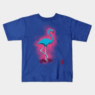 Blue Flamingo Kids T-Shirt